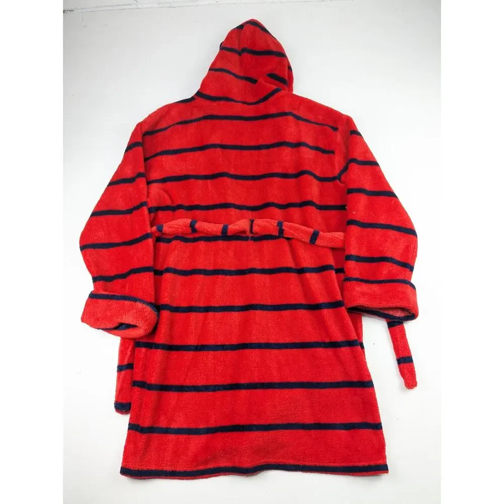 Gap Orange/Navy Stripe Fleece Robe